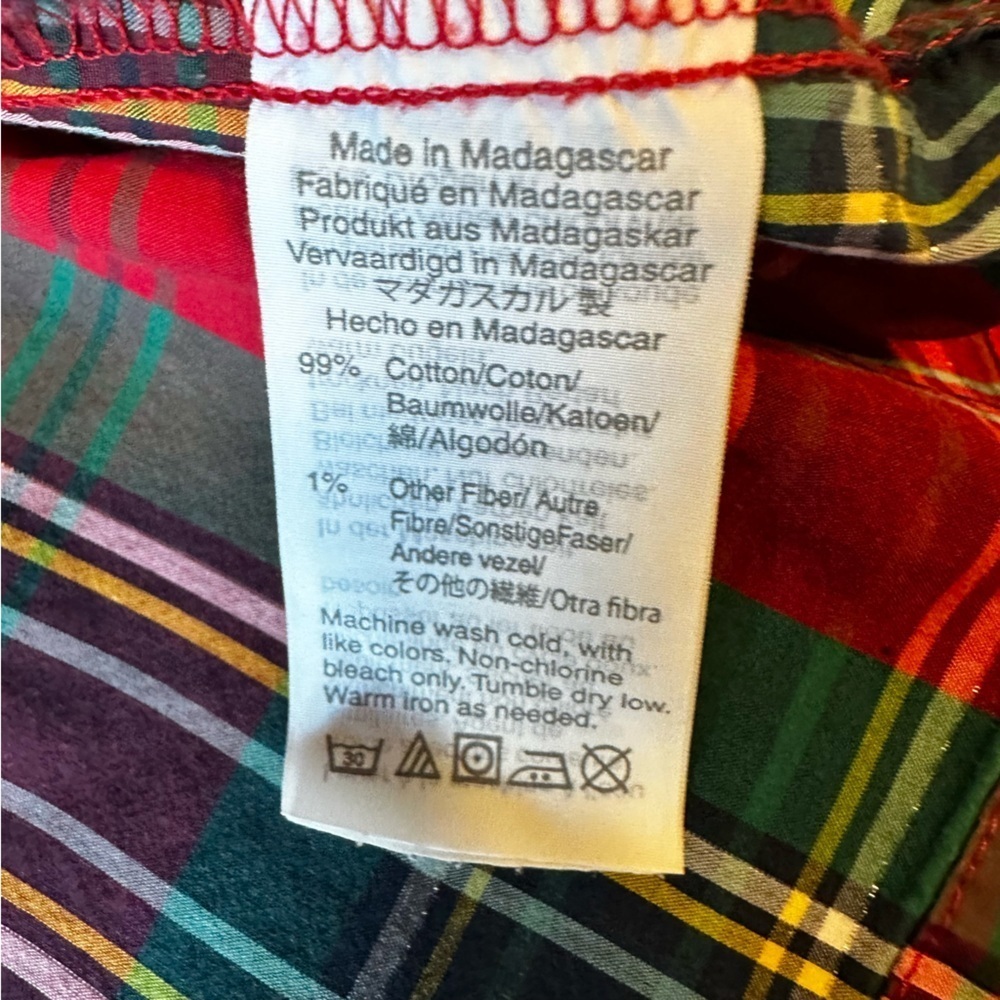🌟3/$20🌟 CrewCuts Christmas Plaid Top - Picture 5 of 6
